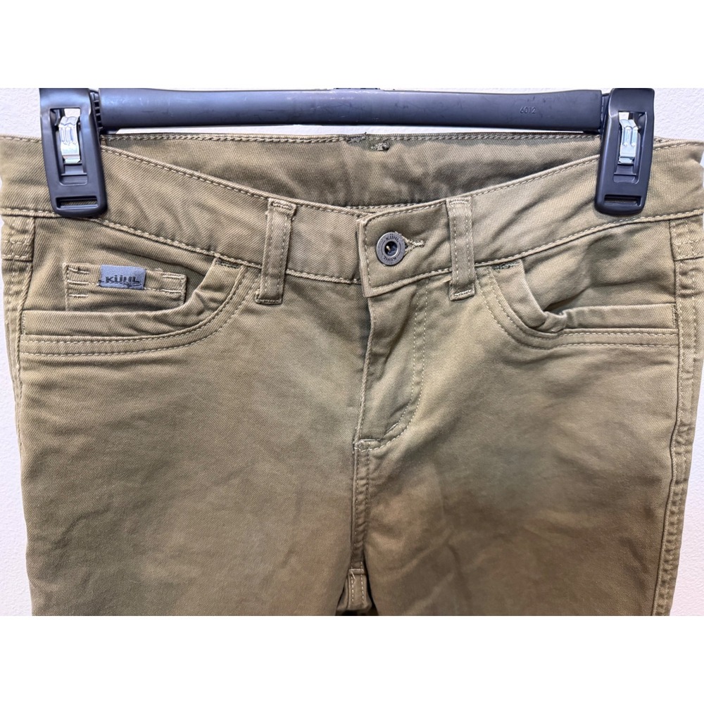 Kuhl Kontra Skinny Pants Womens 4 Olive Green High Rise Hiking Outdoor Stretch - Picture 3 of 6